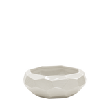 White Geometric Bowl