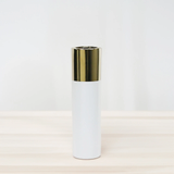 Gold Topped White Ceramic Cylinder 12"H-20"H