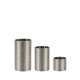 Etched Metallic Cylinders Silver